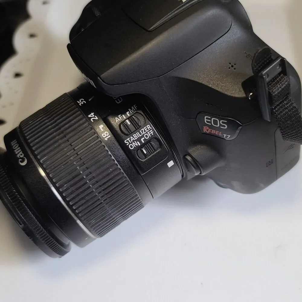 Canon EOS Rebel T7 EF-S 18–55mm f/3.5–5.6 IS II Digital SLR Camera - Black...